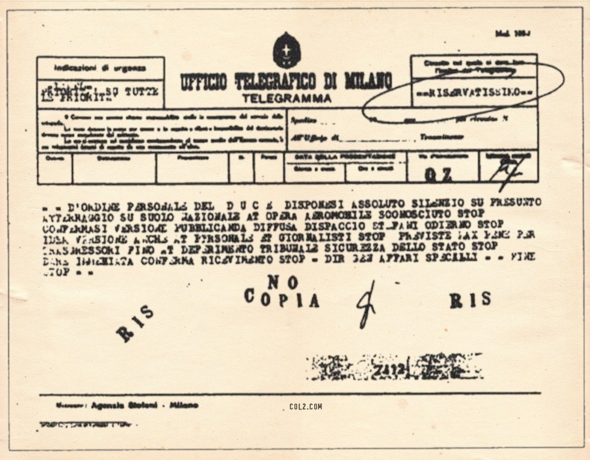 Magenta UFO: Italy 1933